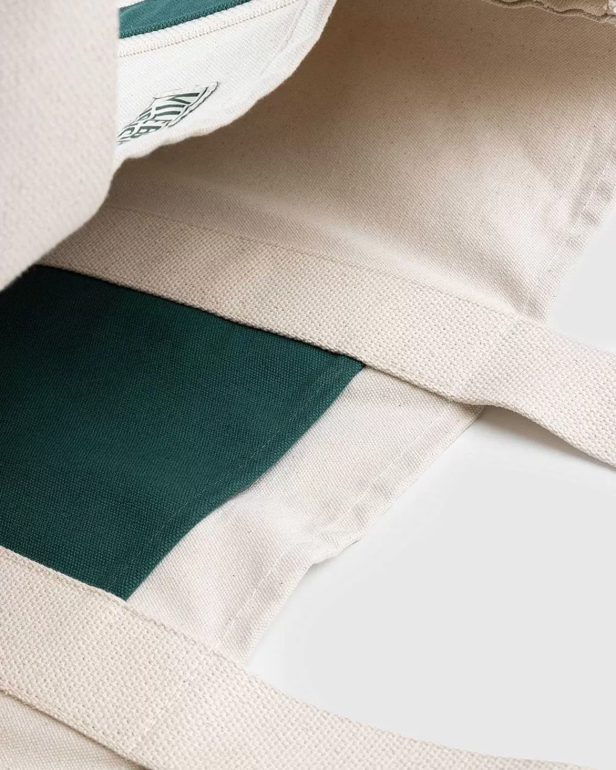 Tasker>Vilebrequin Bicolor Stor Mulepose Natur/Gron