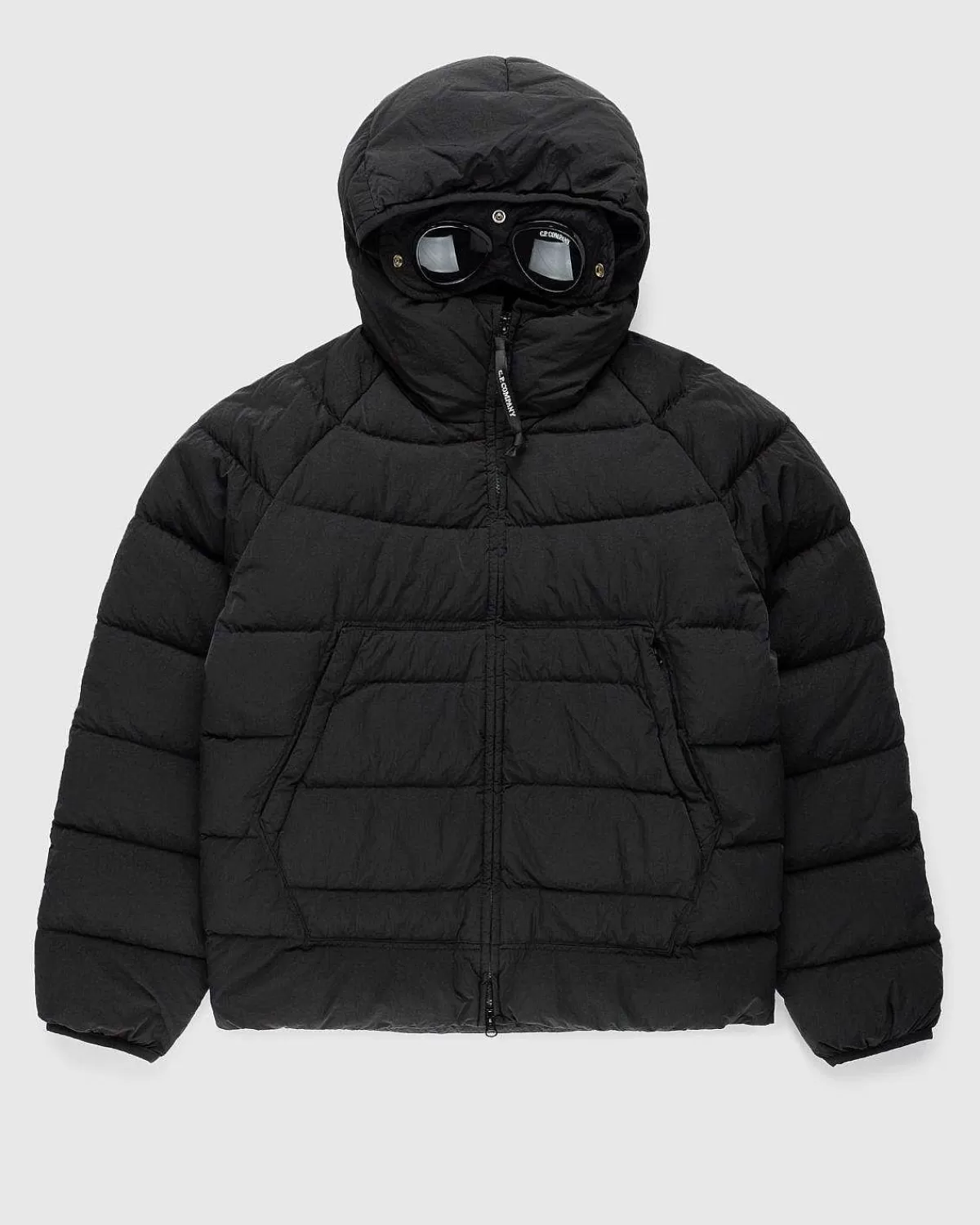 Overtøj>C.P. Company Eco-Chrome R Hooded Down Goggle Jacket Sort