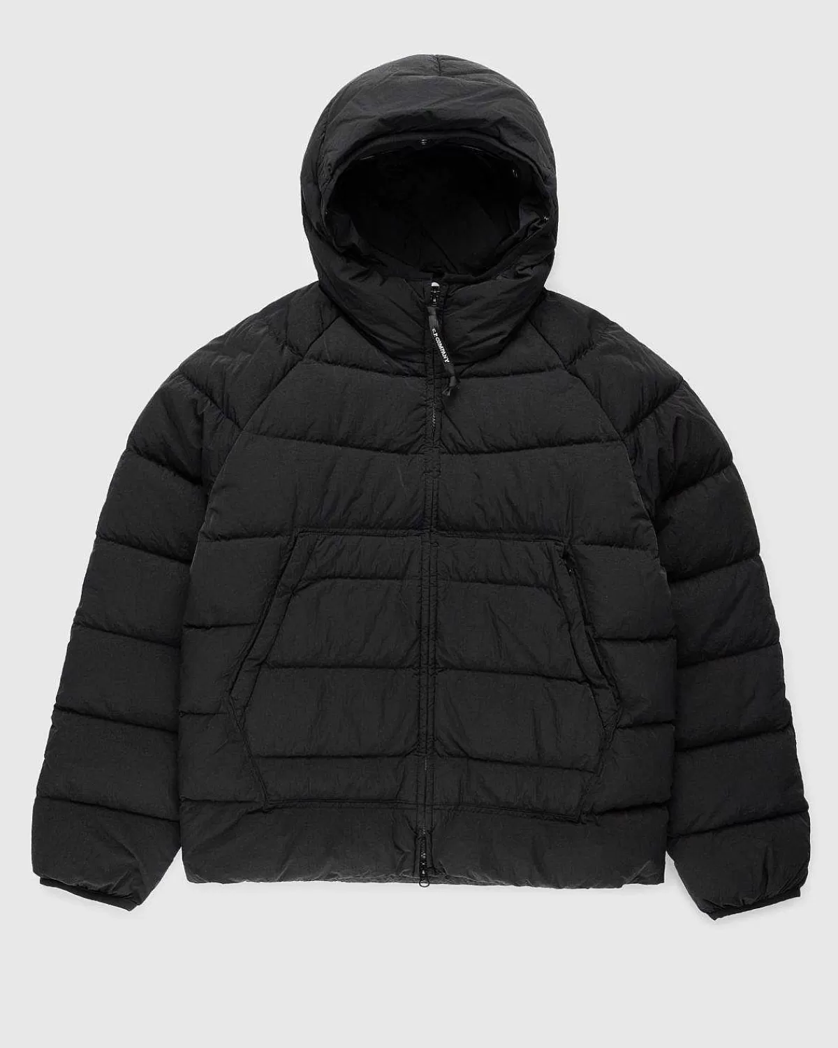 Overtøj>C.P. Company Eco-Chrome R Hooded Down Goggle Jacket Sort