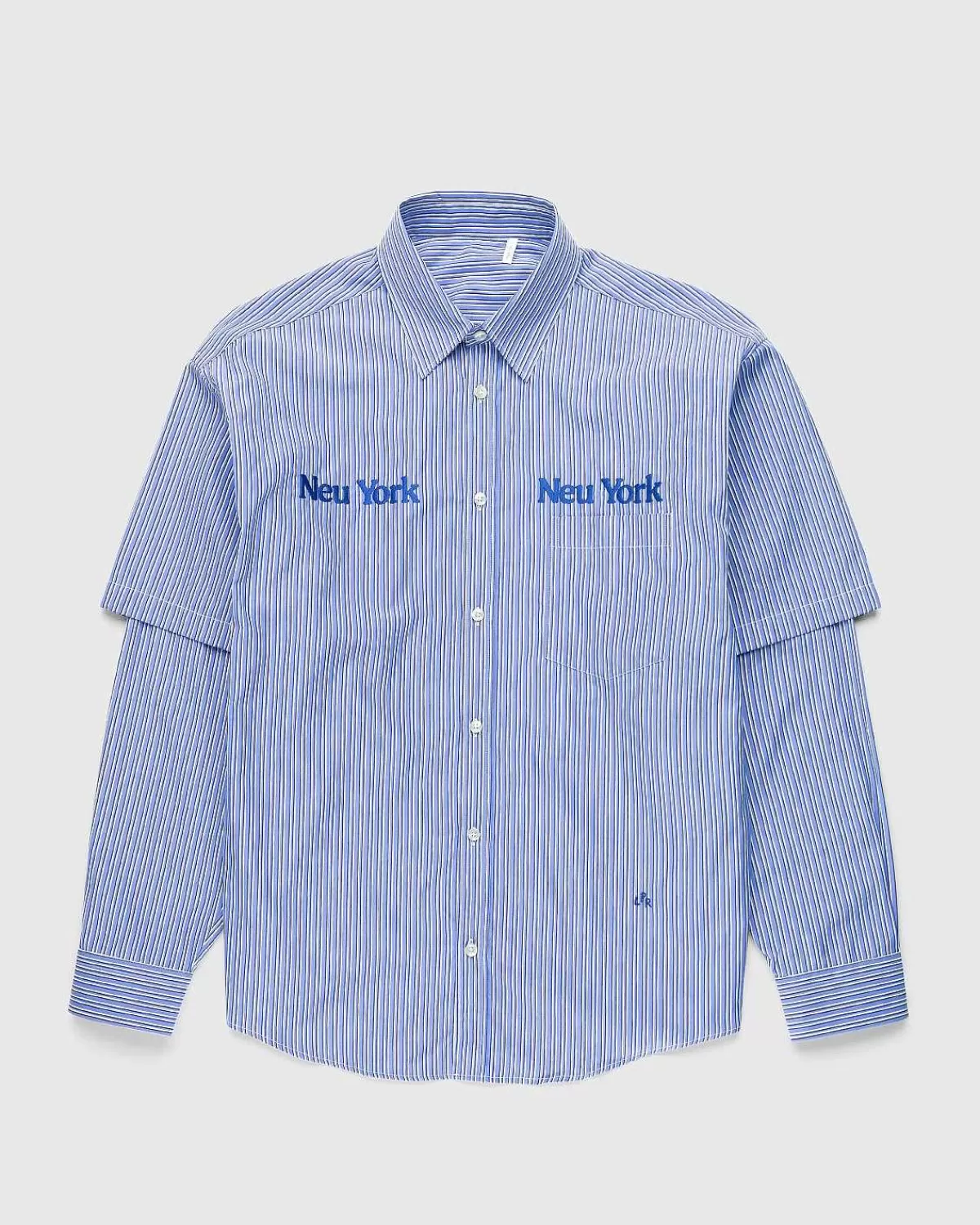 Skjorter>Highsnobiety Neu York Neu York Dobbeltaermet Skjorte Bla