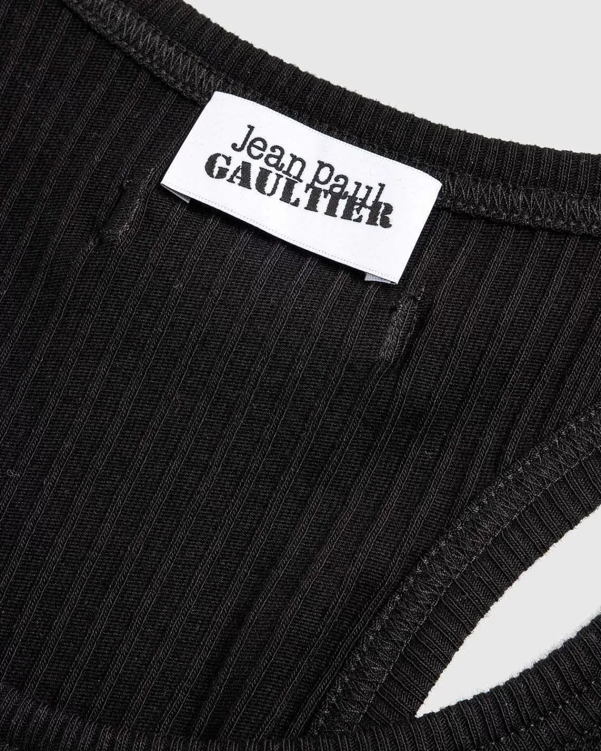 T-Shirts>Jean Paul Gaultier Ribbet Tank Top Med Overall Spaender Sort